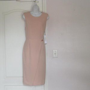 Adrienne Vittadini Studio Sleeveless Dress fully lined New pink size 12